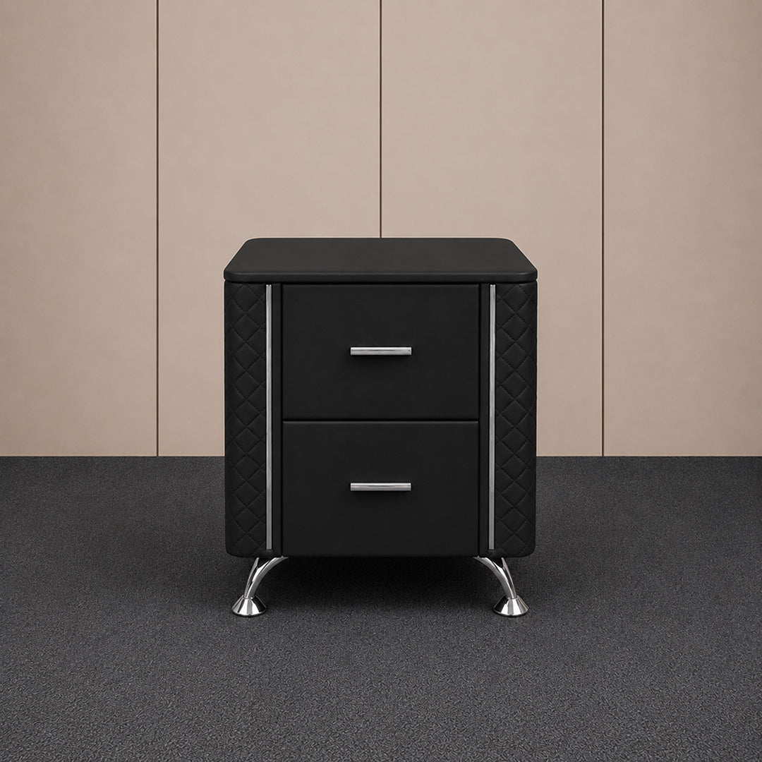 Matt black bedsides