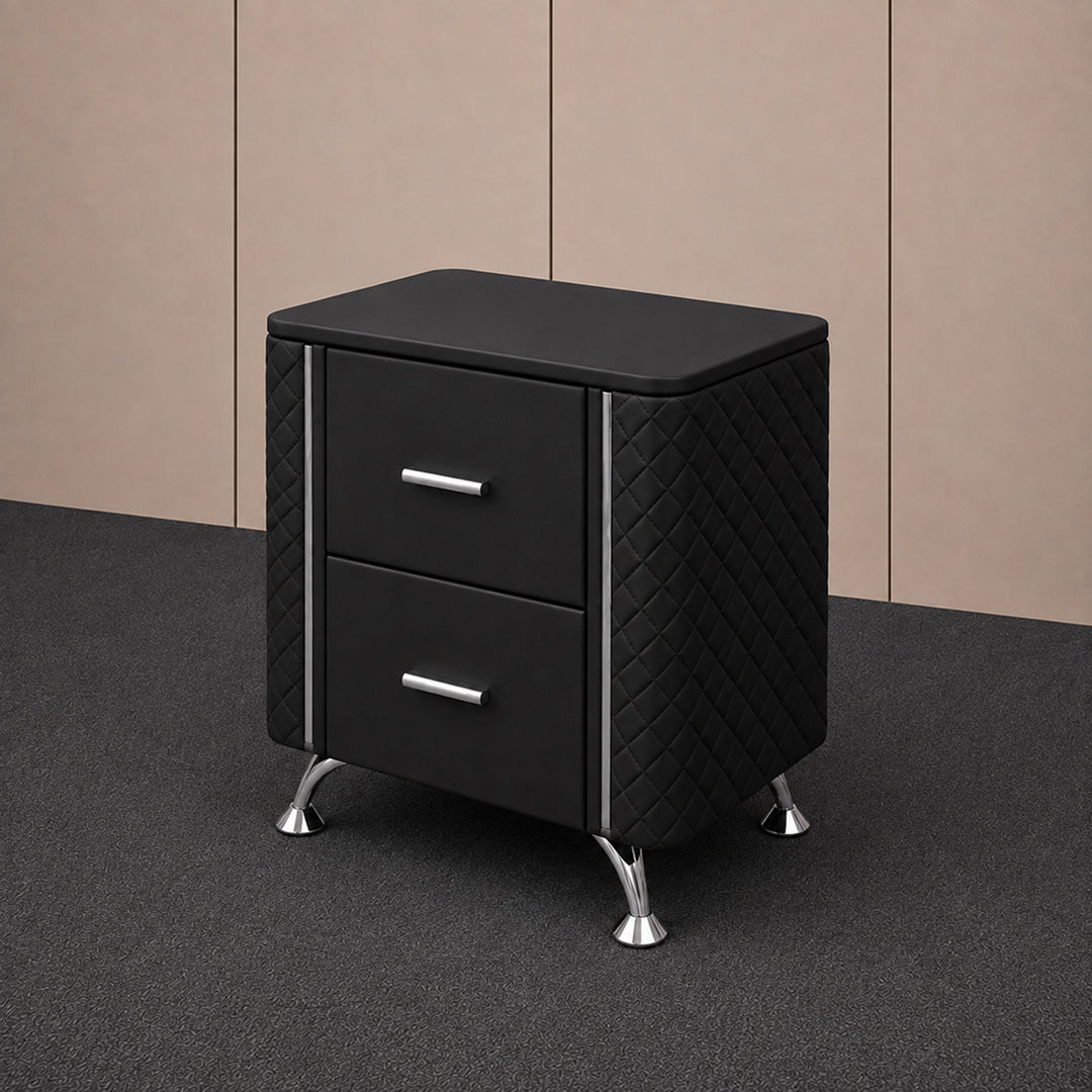Matt black bedsides