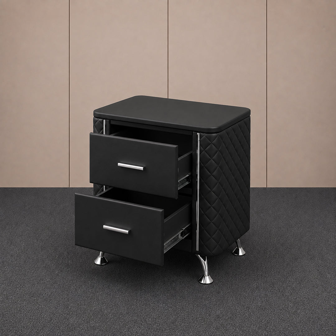 Matt black bedsides