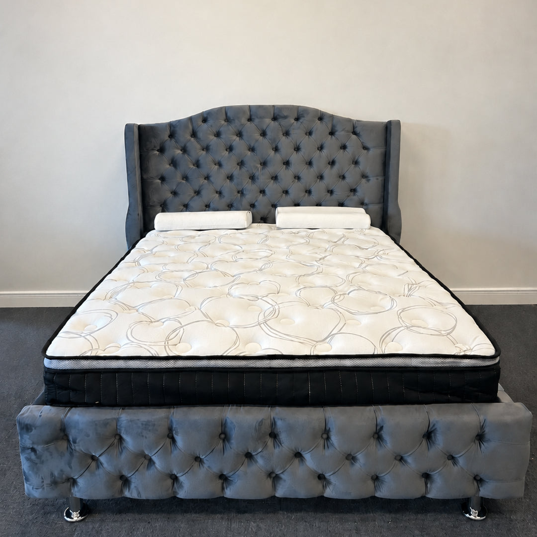 Chesterfield Bed - Dark Grey