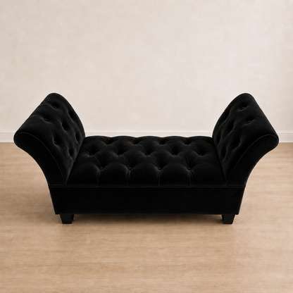 Chesterfiled Black Bedroom Suite - King Size