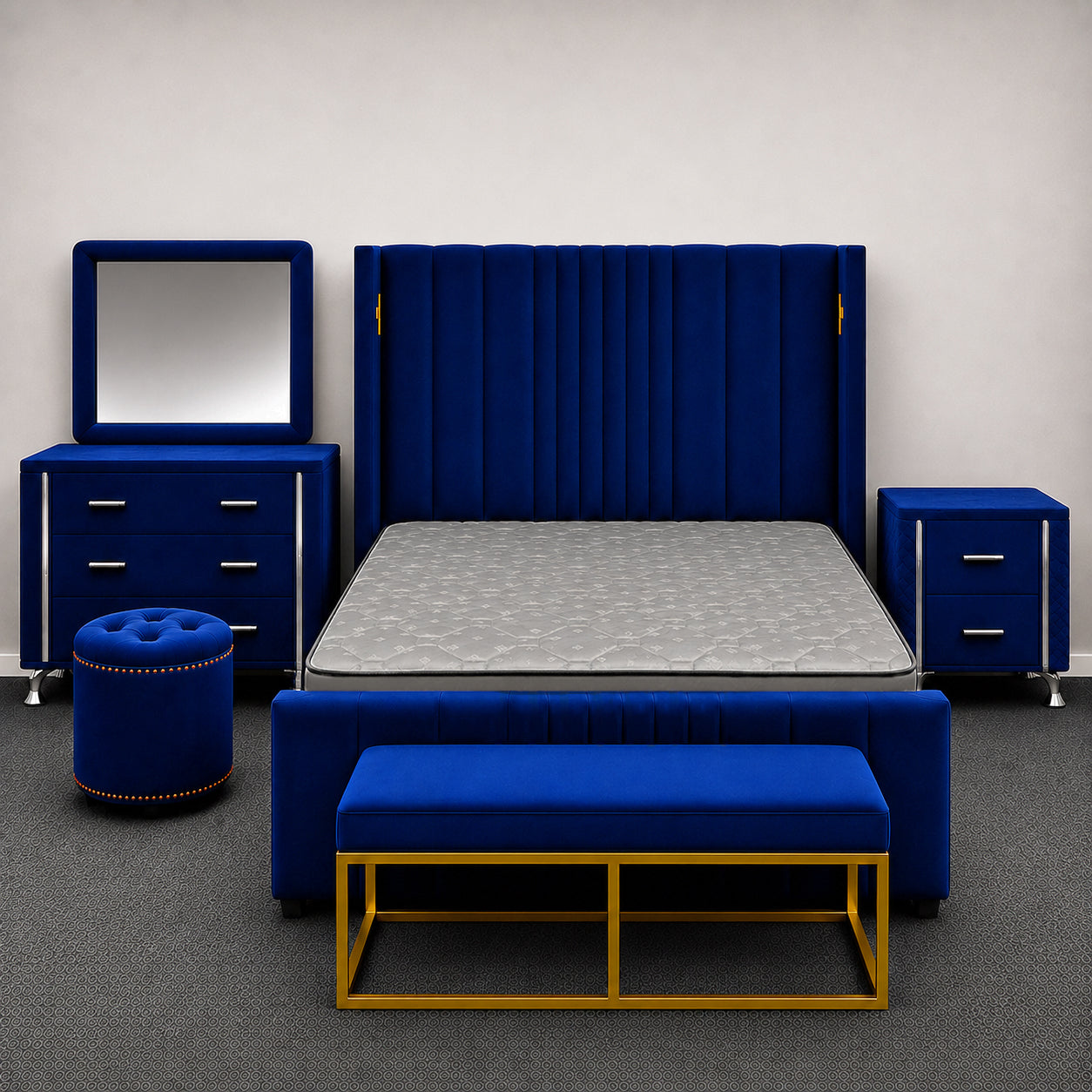 Horizon Blue Bedroom Suite - Queen Size