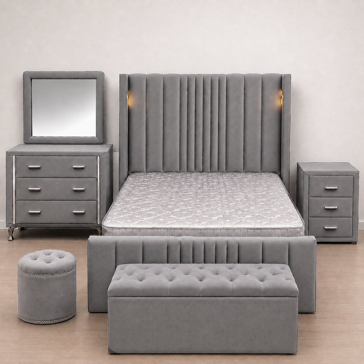 Horizon Grey Bedroom Suite - Queen Size