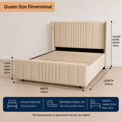 Horizon Comfort Bedframe - Beige
