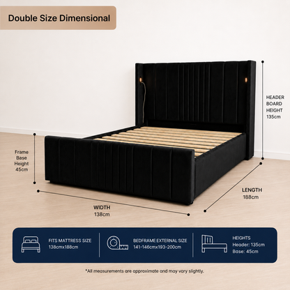 Horizon Comfort Bedframe - Black
