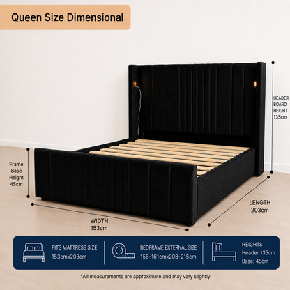 Horizon Comfort Bedframe - Black
