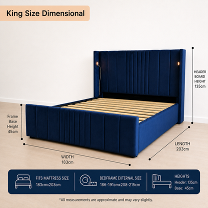 Horizon Comfort Bedframe - Blue