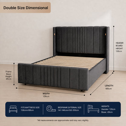 Horizon Comfort Bedframe - Grey
