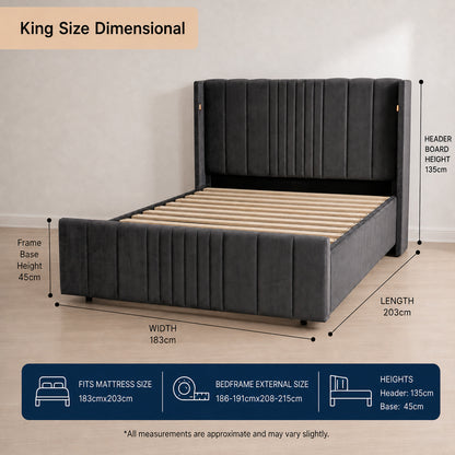 Horizon Comfort Bedframe - Grey