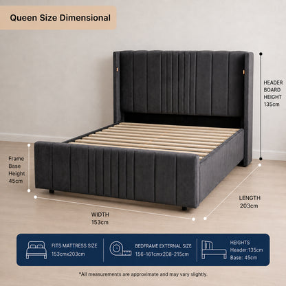 Horizon Comfort Bedframe - Grey