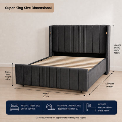 Horizon Comfort Bedframe - Grey