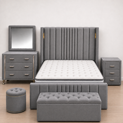 Horizon Comfort Grey Bedframe - King Size