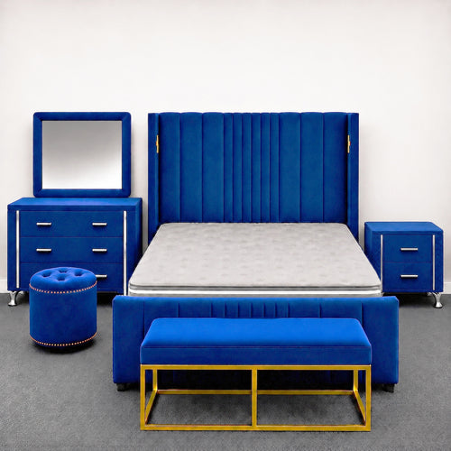 Horizon Comfort Blue Bedframe Suite - King Size