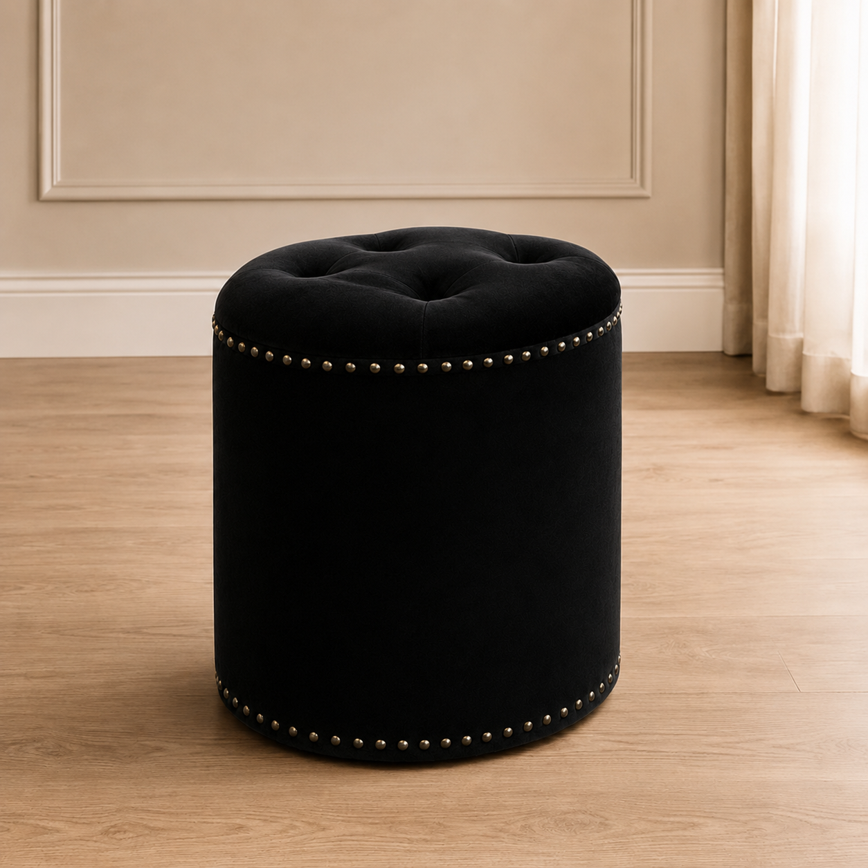 Chesterfield Black Bedroom Suite - Queen Size