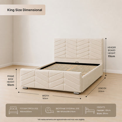 Vantage Bed Frame - Cream