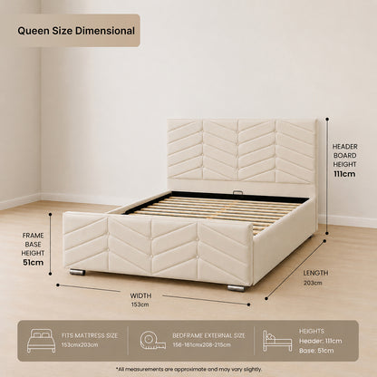 Vantage Bed Frame - Cream