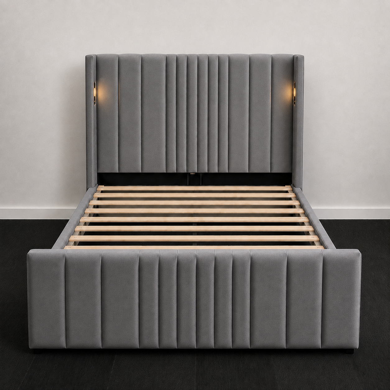 Horizon Comfort Grey Bedframe - King Size
