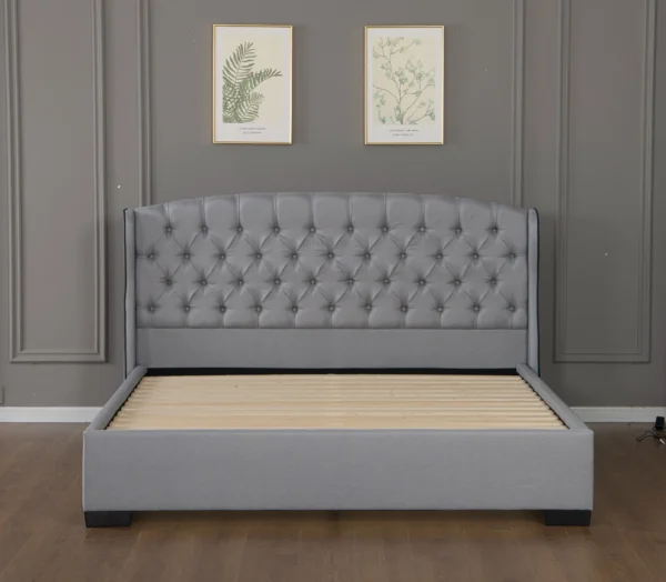 Velvessa Elite Bedframe – Clear Grey