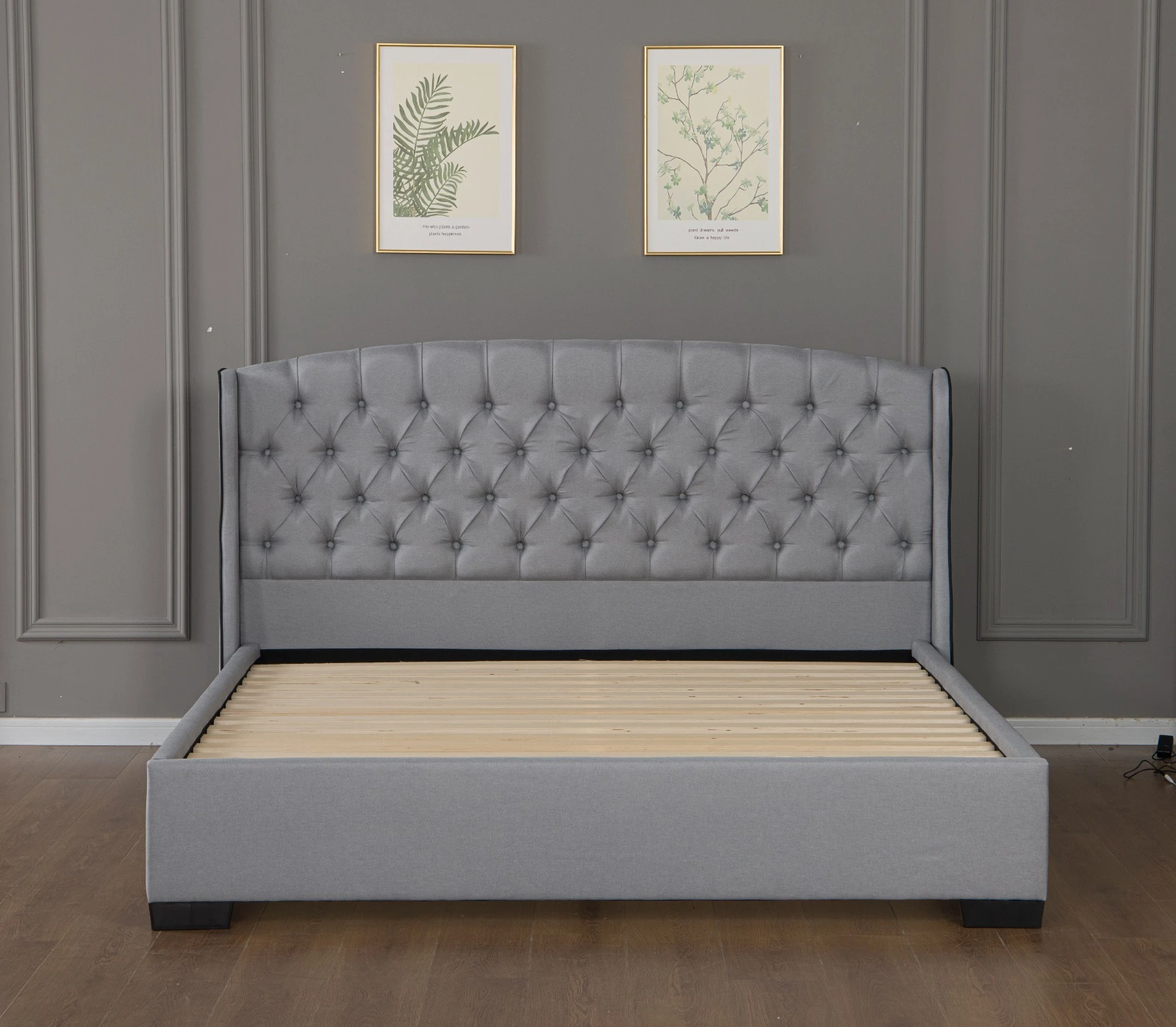 Velvessa Elite Bedframe – Clear Grey