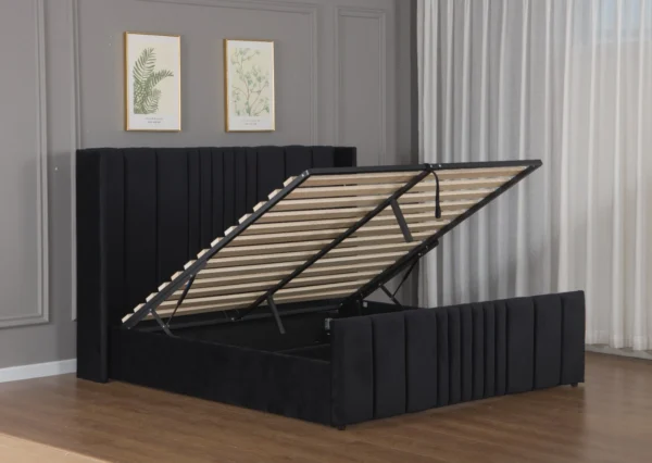 Horizon Comfort Bedframe – Black Velvet